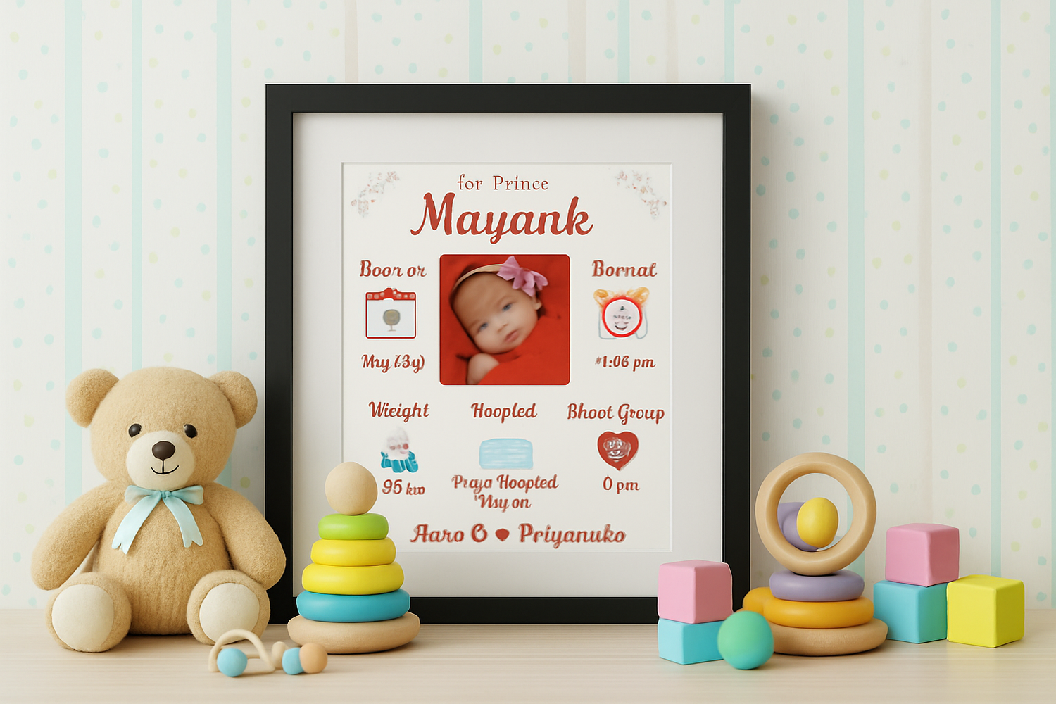 Baby birth frame