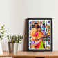 Custom Mosaic Photo Frame of Couple with Guitar