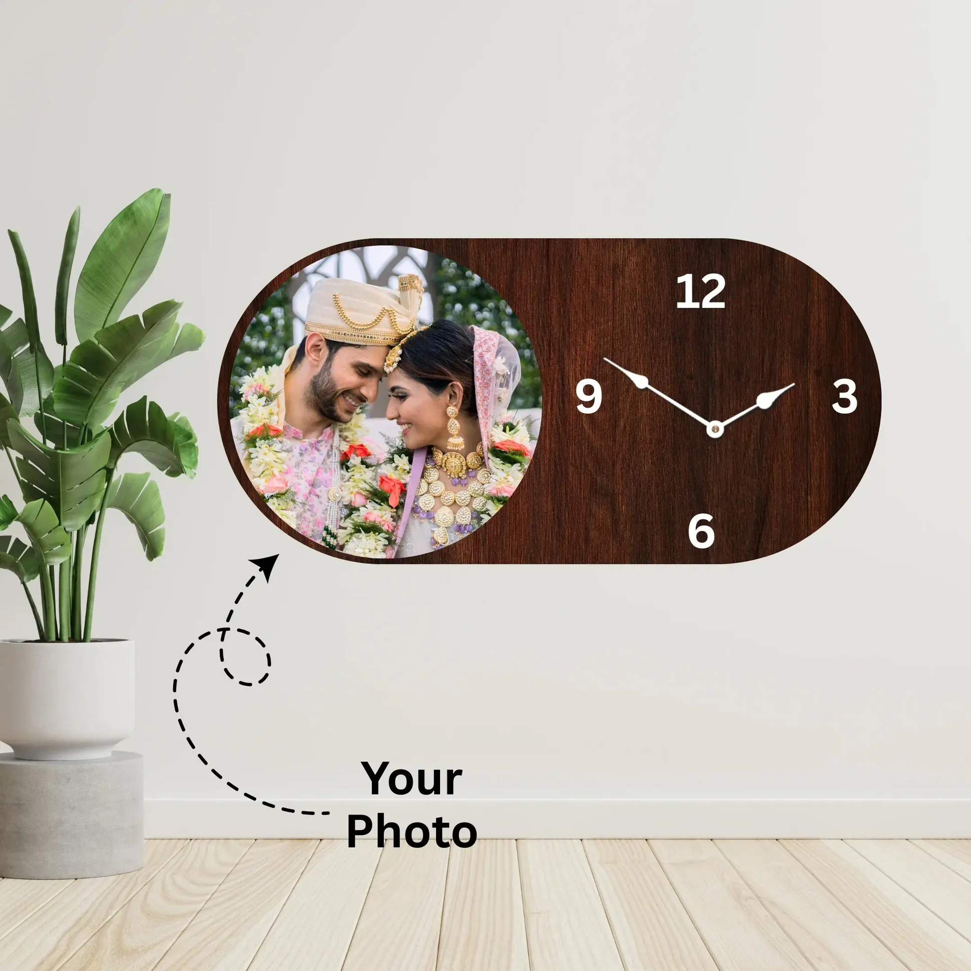 Personalized Wooden Photo Wall Clock-1 (2) [product_type]