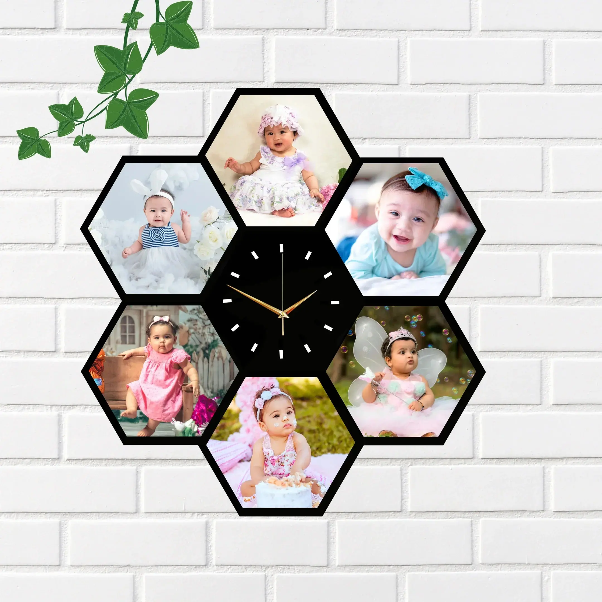 Personalized Wooden Photo Wall Clock-B1 giftpartystudio