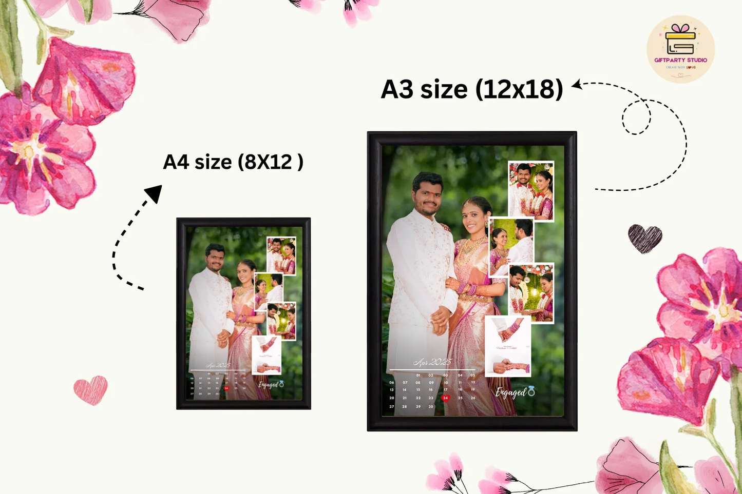 Personalized Photo Frame Calendar giftpartystudio